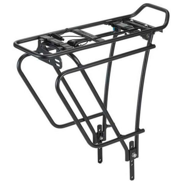 Xlc Transportador Aluminium Luggage Carrier Rp R10 Black / With Saddle Bag Straps