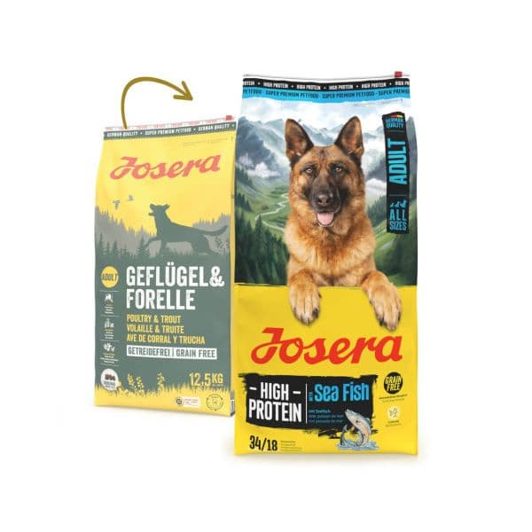 Josera High Protein Sea Fish Aves Salmão Batata Doce 12.5kg