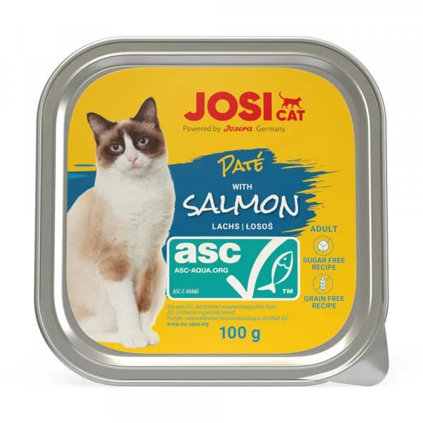 Ração Húmida Josicat Alimento em Patê para Gato Adulto Salmão 100 g