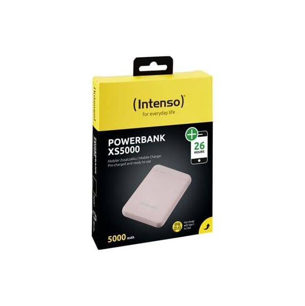 Powerbank Intenso XS5000 rosé 5000 mAh + USB-A para Type-C - 7313523 ROSA
