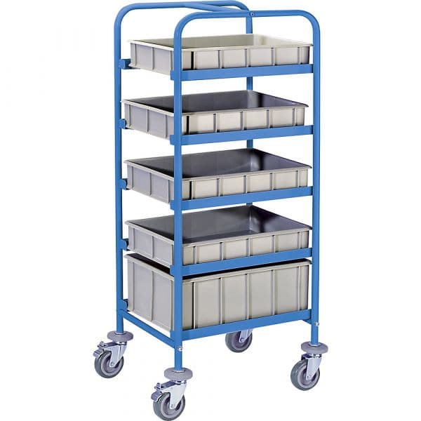 Eurokraft Carro para Assistência e Disposição, Cxlxa 700 X 535 X 1573 mm, 150 Kg Azul Claro Ral 5012 - M1015917-614570