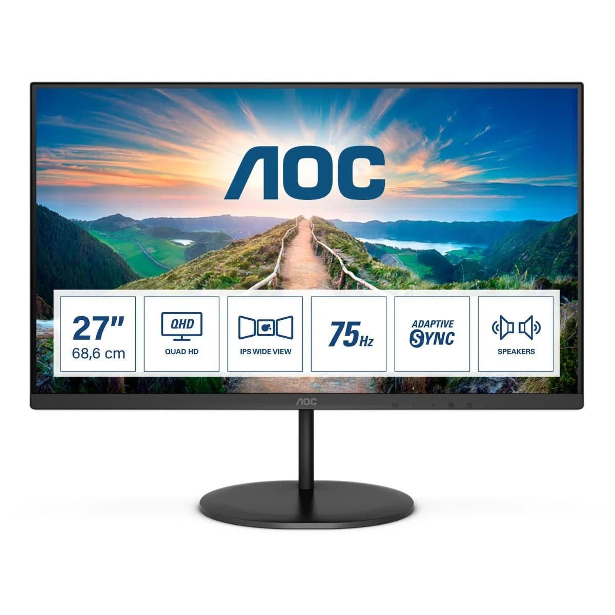 Monitor AOC 27" Q27V4EA IPS QHD