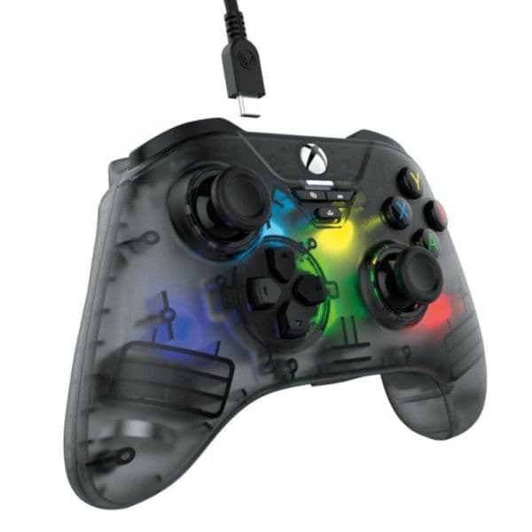 Snakebyte GamePad X RGB Xbox/PC Cinzento Transparente