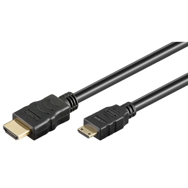 Cabo Mini HDMI Macho - HDMI Macho 1,5 Metros Dourado