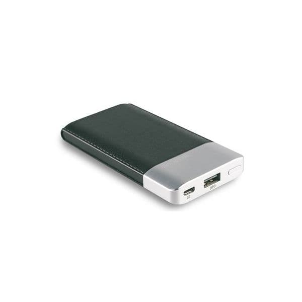 Powerbank Realpower PB-4000 4000 Mah Fashion Black (aparência de Couro