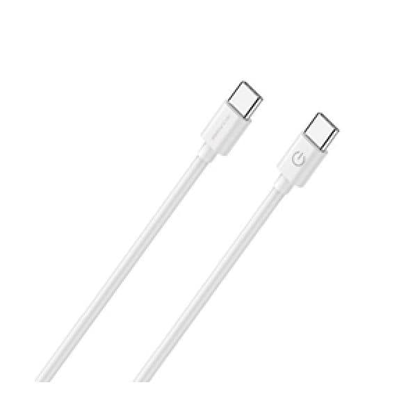 Cabo RealPower USB-C para USB-C com 2m Branco 15W - 404307