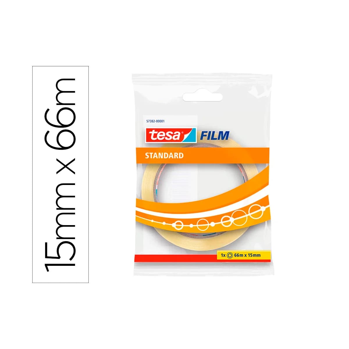 Tesa Fita Cola Adesiva 66 metros x 15 mm 1 Unidade