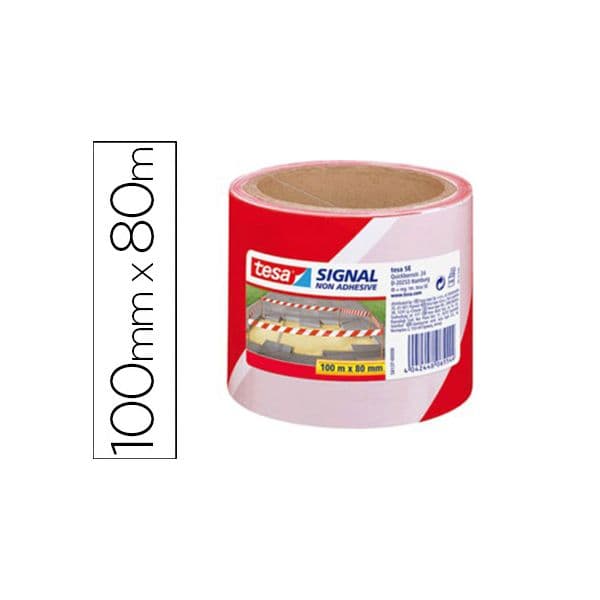 Tesa Fita de Sinalização 80mmx10m Red/White - 58137