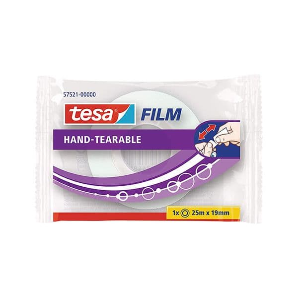 Tesa Fita Adesiva Film Rasgável à Mão 19mm x 25m