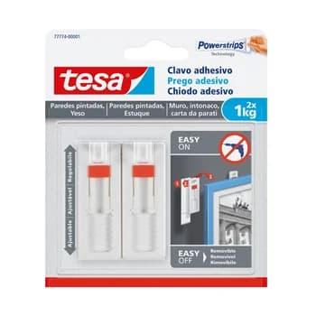 Tesa Prego Adesivo Ajustável Powerstrips 1kg Sup Porosas - 15677774