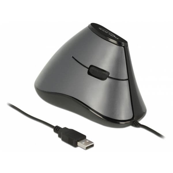 Delock Ergonomico Vertical Optico 1.8M Preto/Cinza - 12527