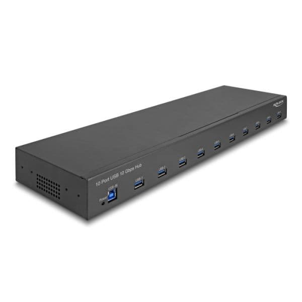 Delock 64240 Hub USB industrial 19" 10x USB-A 10Gbps