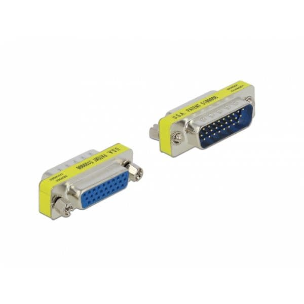 Delock 65111 Adaptador D-Sub 26 Pinos HD Macho para Fêmea Proteção de Porta