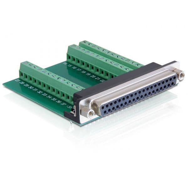Delock 65319 Adaptador D-Sub37 Fêmea para Bloco de Terminais 39 Pinos