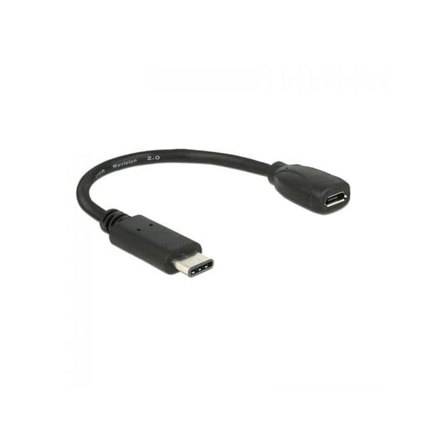 Delock Adaptador Usb-c 2.0 > Micro Usb-b 2.0, usb Black 15 cm - 65578