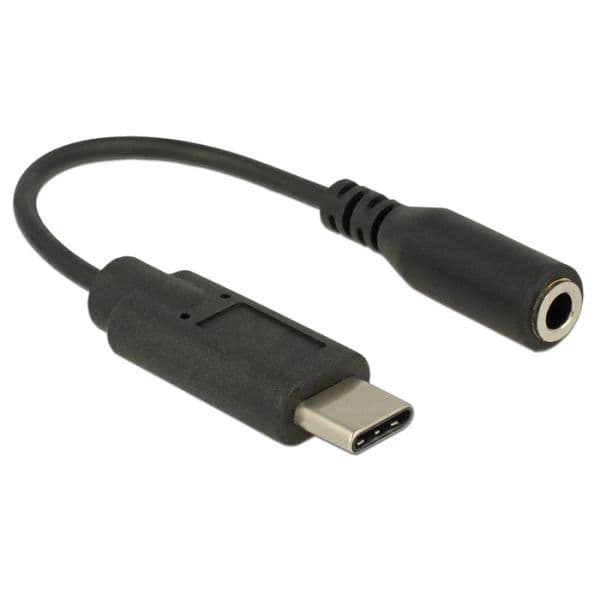 Delock Adaptador de Áudio USB Type-C para 3,5mm 0.14m Preto