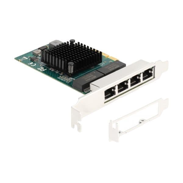 Delock 88208 Placa PCI Express x4 4 x RJ45 Gigabit LAN