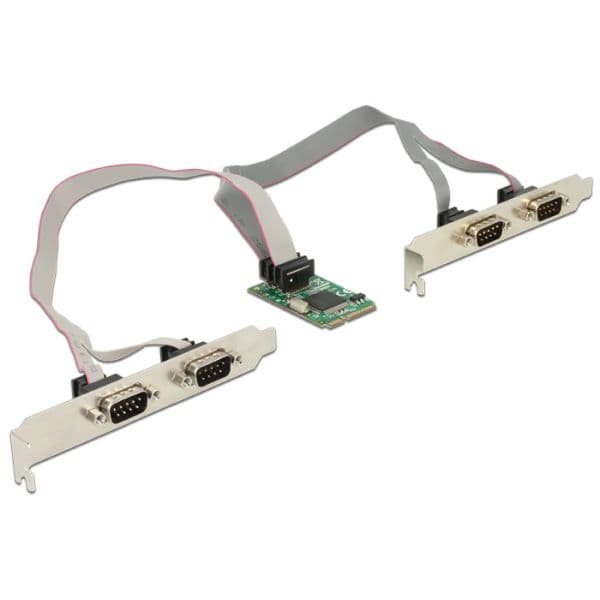 Delock Placa de Expansão Mini PCIe 4x RS-232