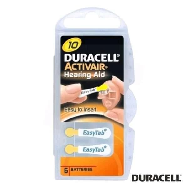 Duracell Pilha Botão DA10 Hearing Aid 6x Blister PZD-DA10