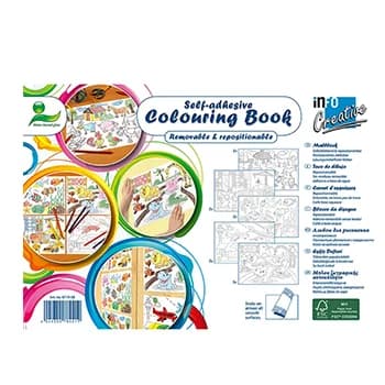 Infocreative Folhas Papel Adesivo para Colorir 297x200mm 25Fls