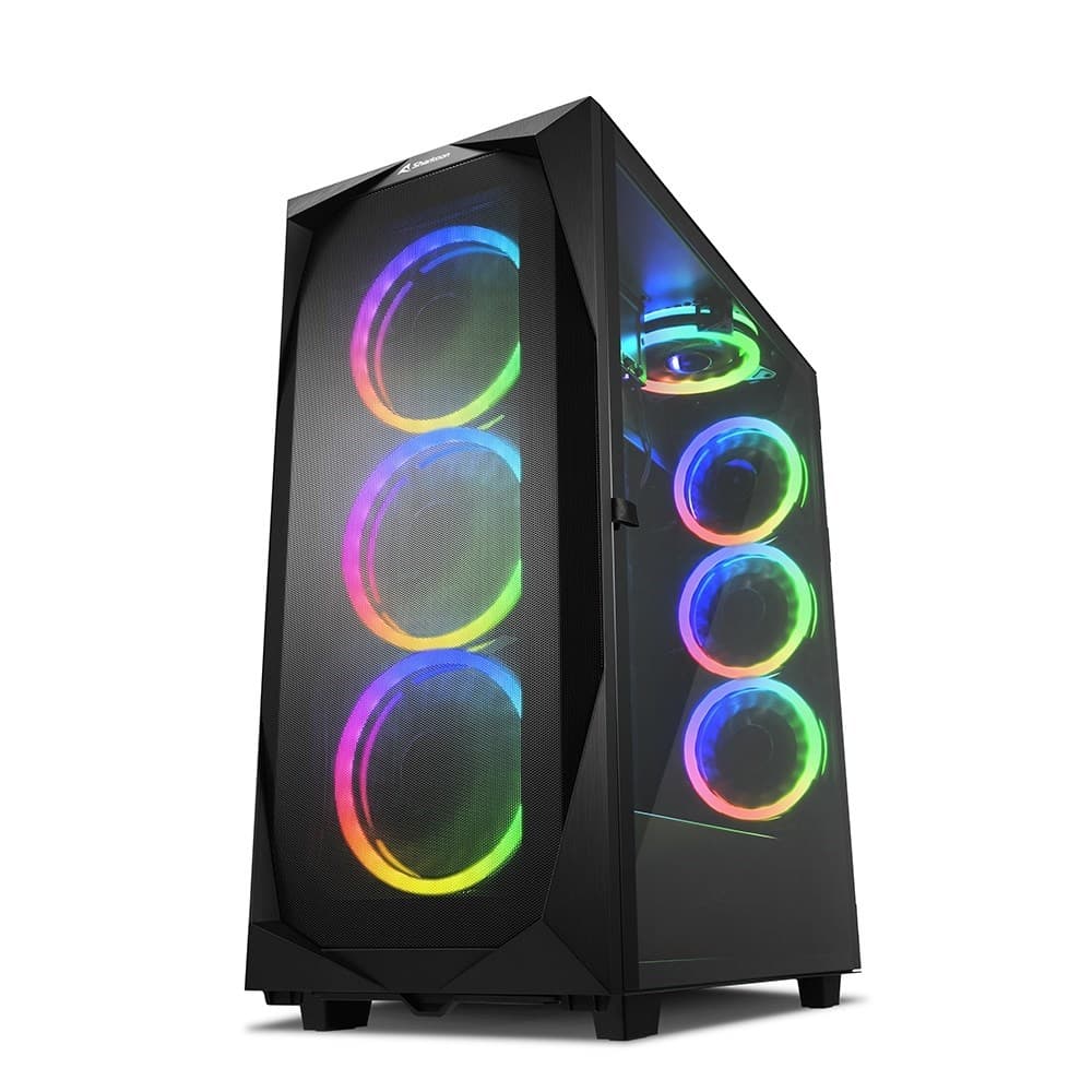 Sharkoon REV300 RGB Vidro Temperado USB-C/3.2 Preta