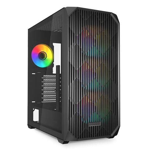 Caixa Sharkoon AK3 RGB Midi Tower ATX Micro ATX Mini-ITX com 4 Ventoinhas