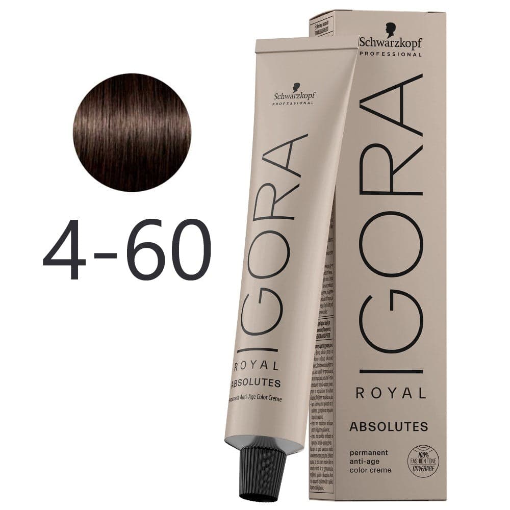 Schwarzkopf - Tinte Igora Royal Absolutes 4-60 Castaño Medio Marrón Natural 60 ml