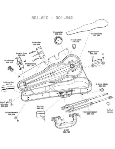 Form shaped violin case Liuteria Maestro
