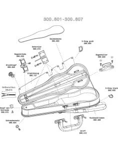 Form shaped violin case Liuteria Concerto