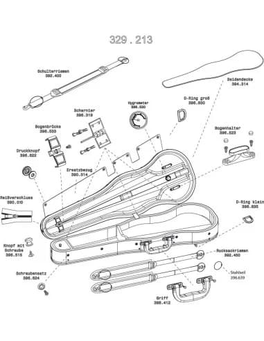Form shaped viola case Liuteria Maestro