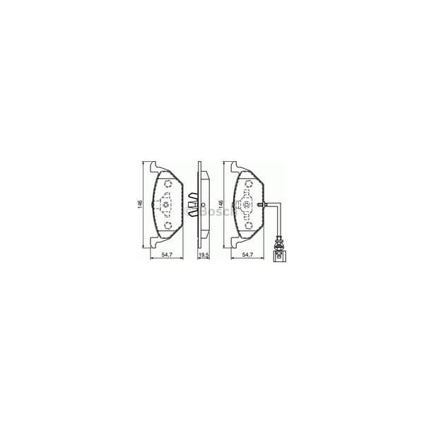 BOSCH Jogo de pastilhas para travão de disco - 4047024044012