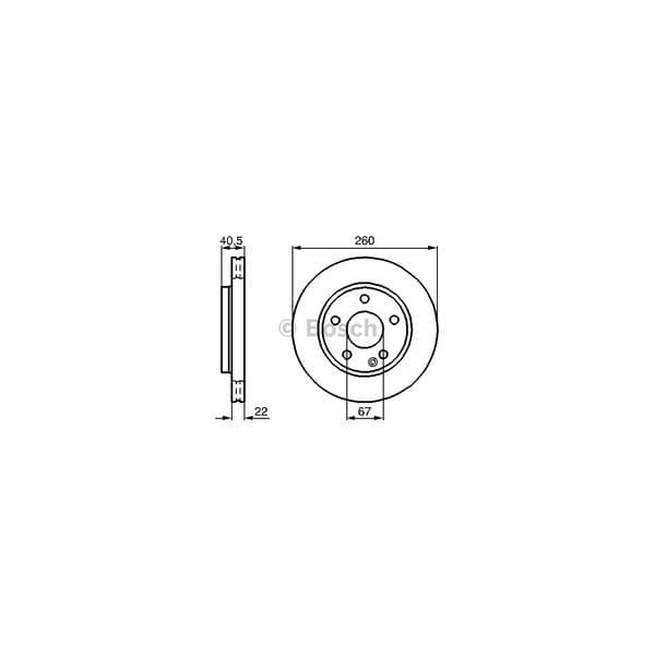 BOSCH Jogo dois discos de freio - 4047024096431