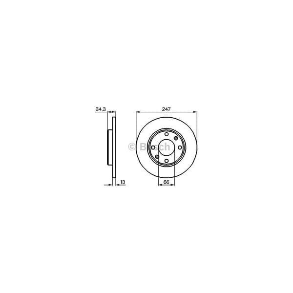 BOSCH Jogo dois discos de freio - 4047024200944