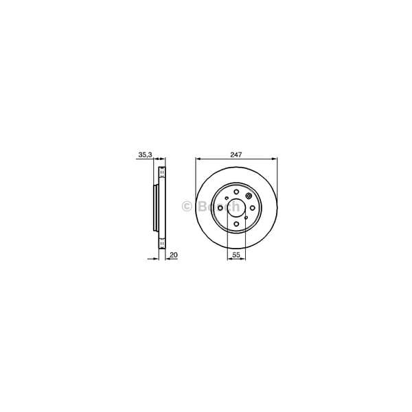 BOSCH Jogo dois discos de freio - 4047024249844