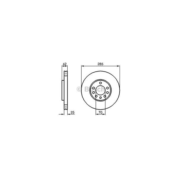 BOSCH Jogo dois discos de freio - 4047024560574