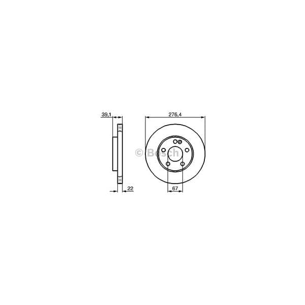 BOSCH Jogo dois discos de freio - 4047024560611