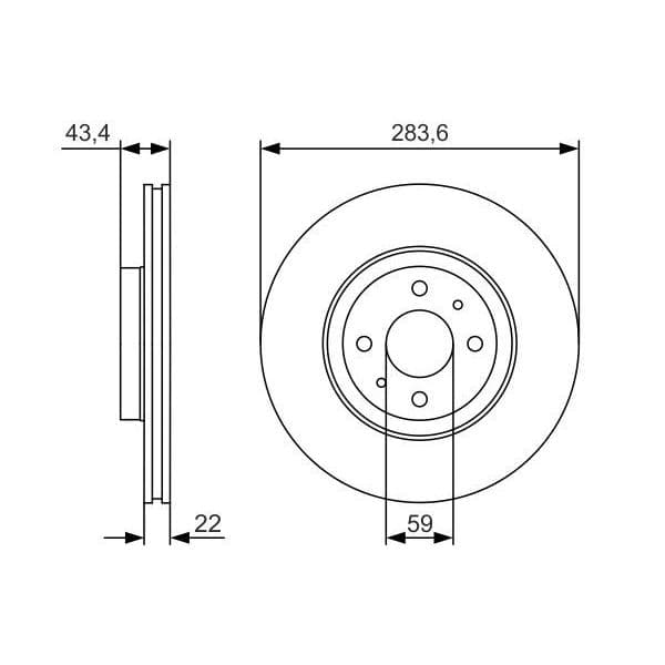 BOSCH Disco de Travão - 0986479S01