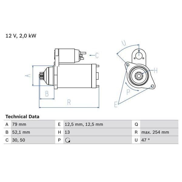 Bosch Motor de Arranque - 0986025070