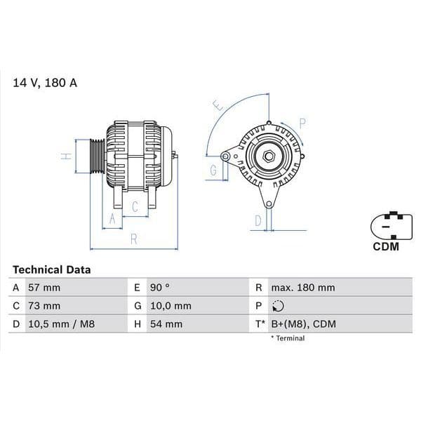 BOSCH Alternador - 0986082200