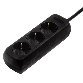 Hama Extensão 3 Tomadas Interruptor 3m Black