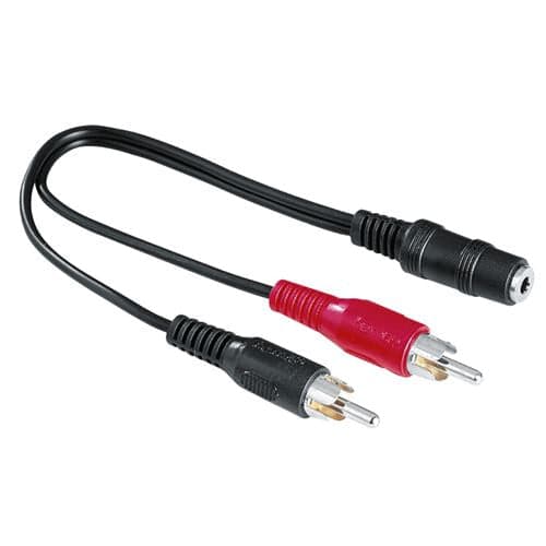 Cabo Adaptador Hama Jack 3.5mm / RCA 10 cm (00122375)