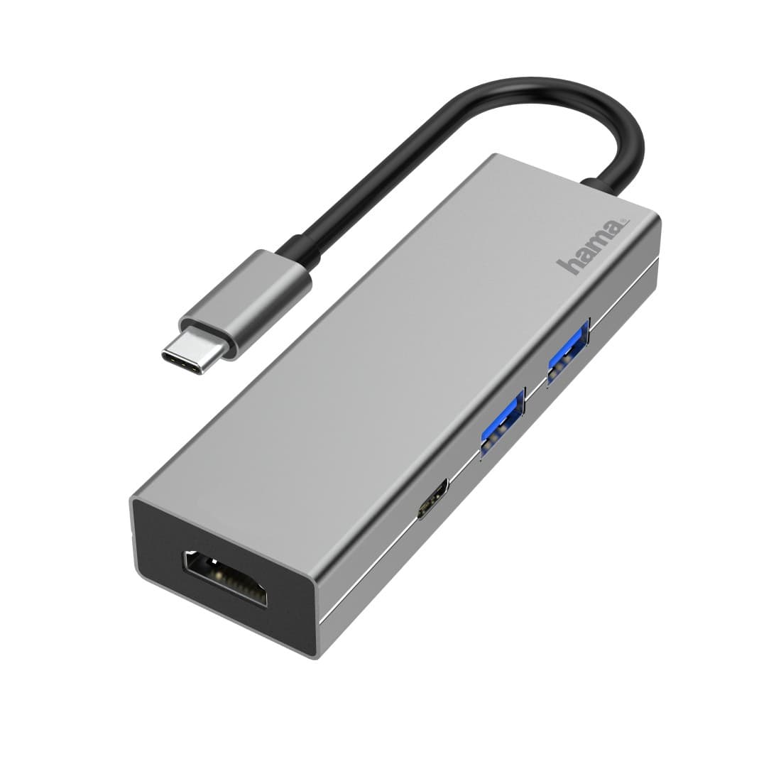 Hama 00200107 base & duplicador de portas USB 3.2 Gen 1 (3.1 Gen 1) Type-C Antracite, Cinzento