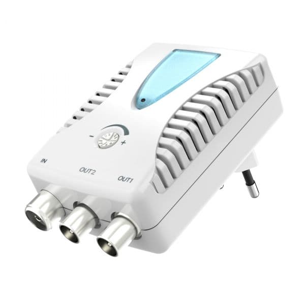 Hama Amplificador de Antena CATV 22dB 2 Saídas Branco