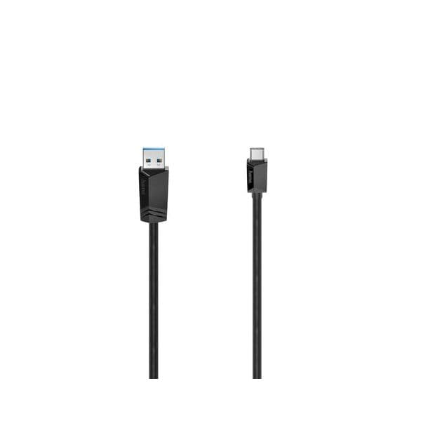 Cabo de Dados Hama USB-A / USB-C 3m Preto (200653) - 39450807631947