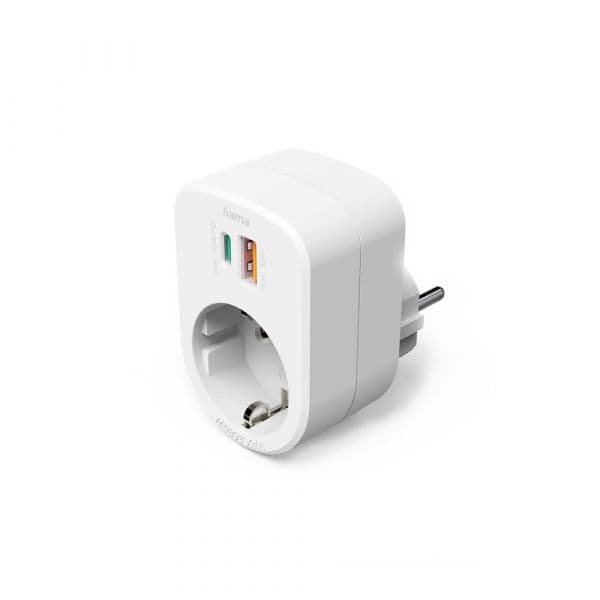 Hama Régua de Energia HAM223343 com USB-C e USB-A Branco