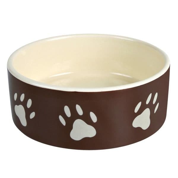 Trixie Comedouro Cerâmica Patinhas 800ml 16cm Brown - 24532