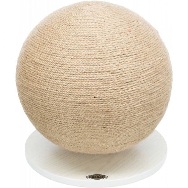 Bola Em Juta P/ Arranhar C/ Base Em Mdf Ø 29X31 Cm