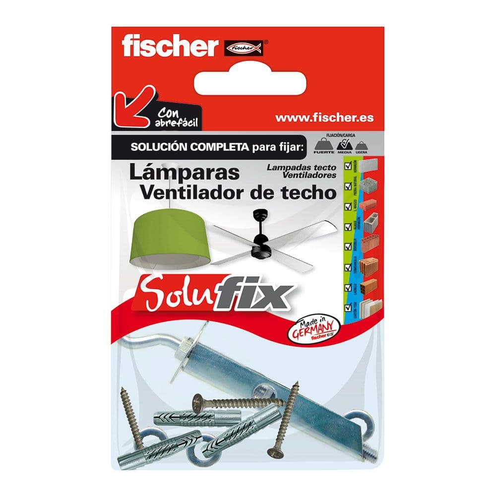 SOLUFIX LÂMPADAS/VENTOINHAS DE TETO 502689 FISCHER
