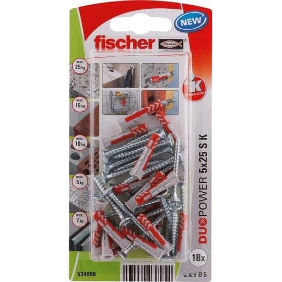 Blister DuoPower 5x25 SK refª 534996 FISCHER