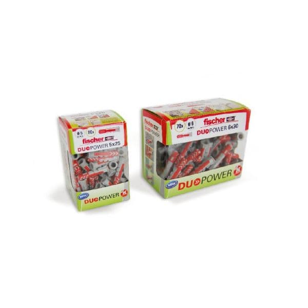 Fischer Bucha Duopower 5X25 Brico Caixa 80 Ud.